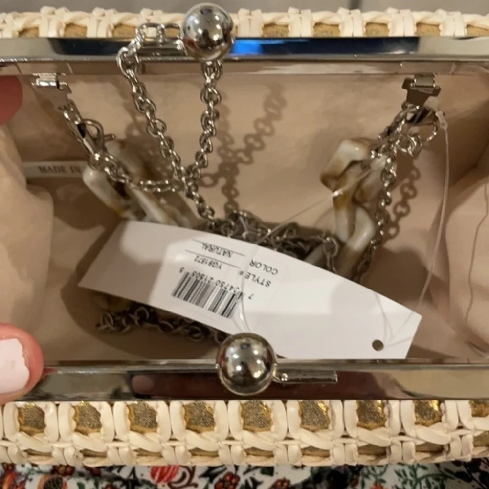 NWT Alessia Natural Convertible Clutch Purse